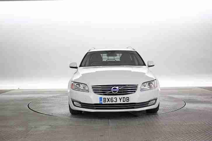 2013 (63 Reg) Volvo V70 1.6 D2 SE Lux Ice White ESTATE DIESEL AUTOMATIC