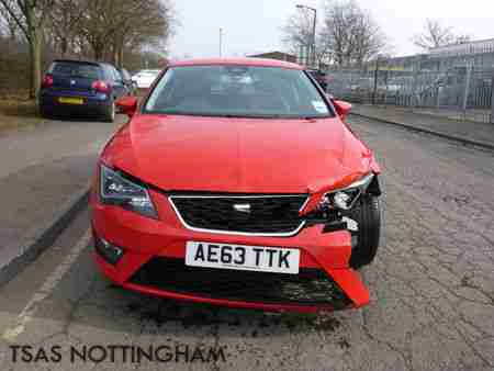 2013 *63* Seat Leon FR Tech Pack 2.0 TDI 150 Sport Coupe Red Damaged Salvage