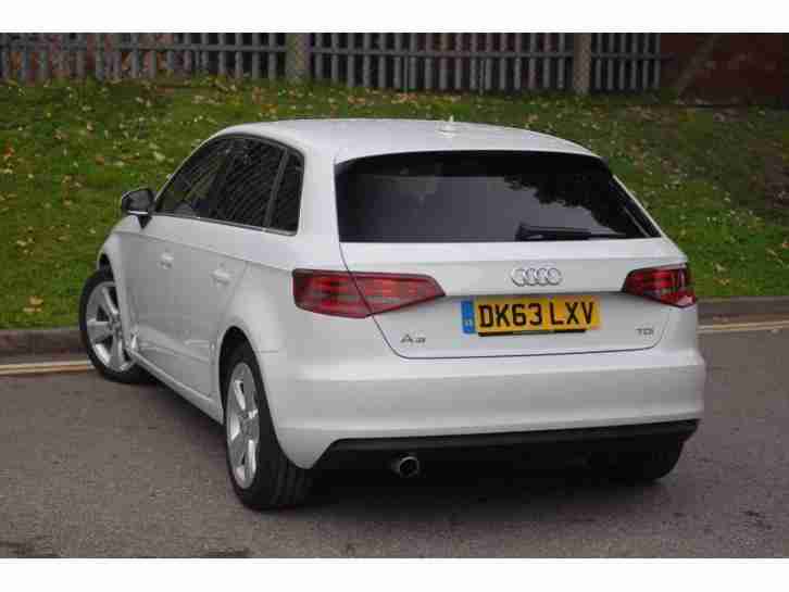 2013 Audi A3 A3 Diesel Sportback 1.6 TDI Sport 5dr Diesel White Manual