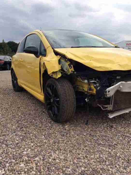 2013 Damaged Repairable Yellow 3 Door Vauxhall Corsa 1.2 Limited Edition