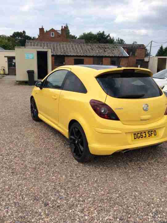 2013 Damaged Repairable Yellow 3 Door Vauxhall Corsa 1.2 Limited Edition