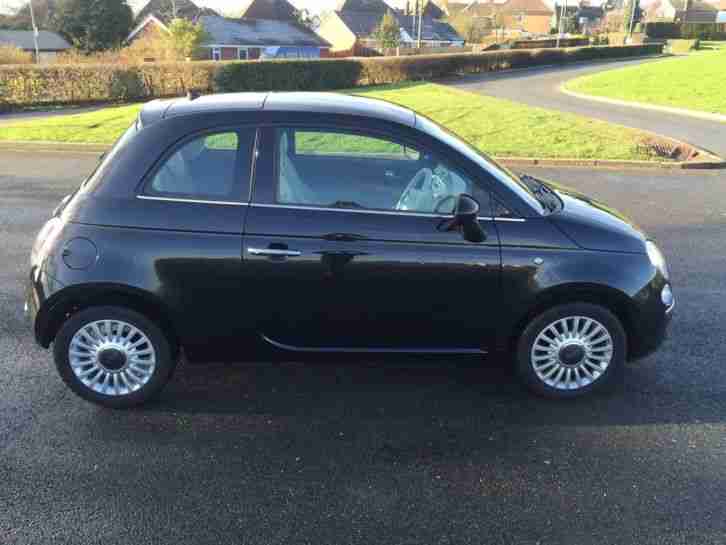 2013 FIAT 500 LOUNGE 1.2 BLACK VERY LOW MILES ONLY 6000 TOP OF THE RANGE £30 TAX