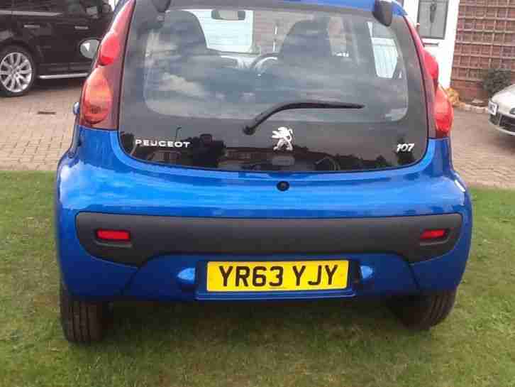 2013 PEUGEOT 107 ACTIVE S-A BLUE ONLY 636 MILES
