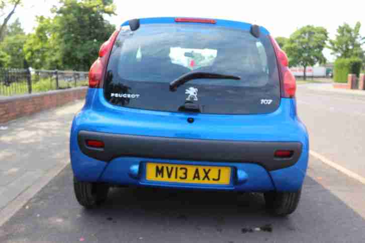 2013 Peugeot 107 999c.c 12v Active 5 door 8,000 maill Petrol Manual Hatchback