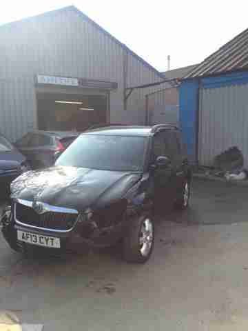 2013 SKODA YETI SE TDI CR 110 BLACK DAMAGED REPAIRABLE SALVAGE