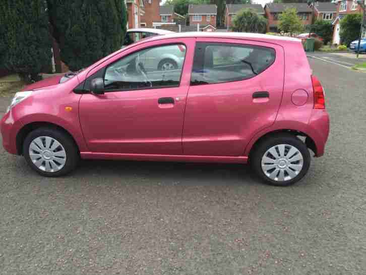 2013 SUZUKI ALTO SZ RASPBERRY PINK 5 door LOW MILLAGE 33k bargain £20 road tax