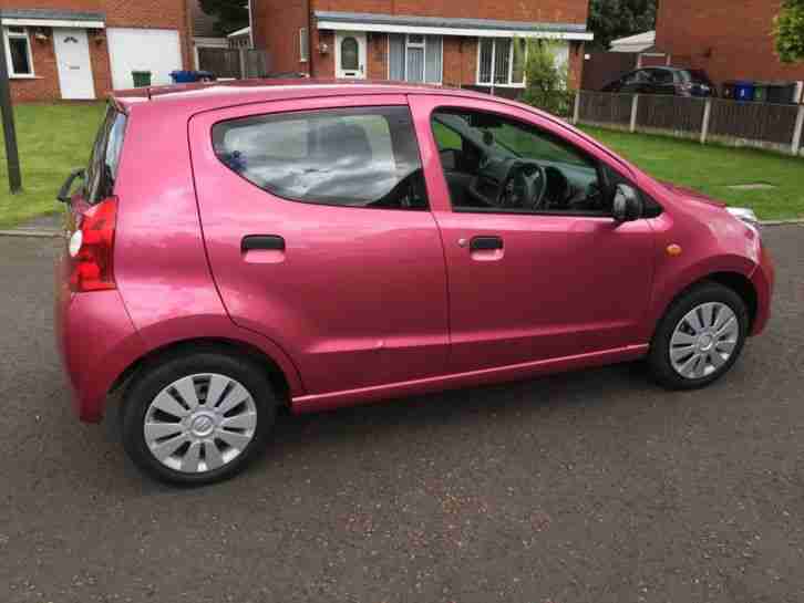 2013 SUZUKI ALTO SZ RASPBERRY PINK 5 door LOW MILLAGE 33k bargain £20 road tax