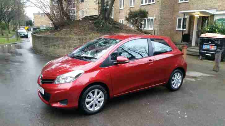 2013 YARIS TR VVT I RED, VERY LOW
