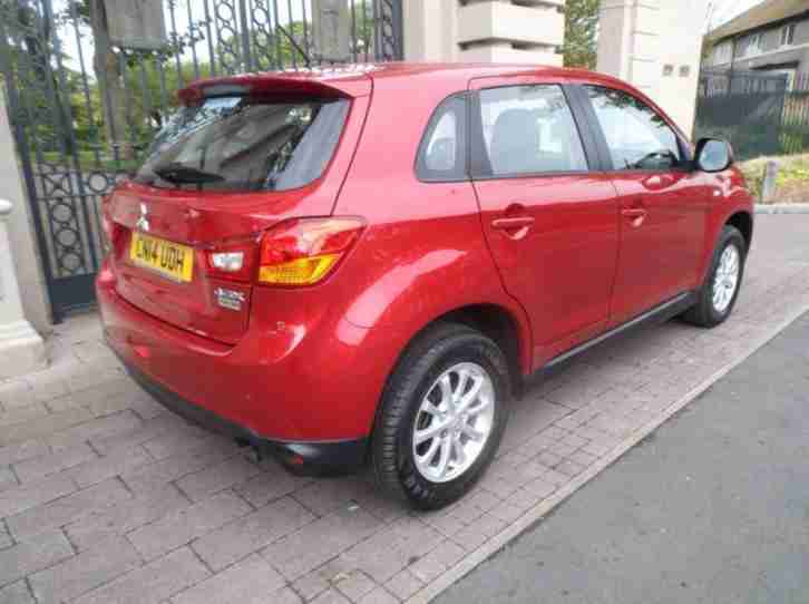 2014 14 MITSUBISHI ASX 1.6 2 5DR RED 115 BHP MANUAL 1OWNER 30.000 MILES AIR/CON