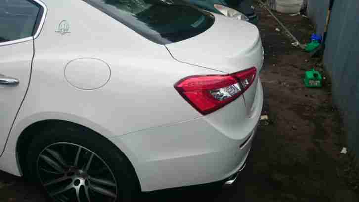 2014 *14 REG* MASERATI GHIBLI 3.0TD V6 TURBO DIESEL AUTO WHITE DAMAGED SALVAGE