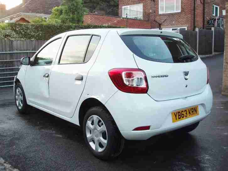 2014 63 DACIA SANDERO 1.2 AMBIANCE WHITE DAMAGE REPAIRABLE SALVAGE