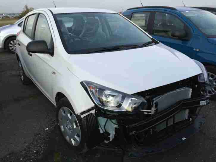 2014 64 Hyundai i20 1.2 84bhp Classic White UNRECORDED DAMAGED SALVAGE