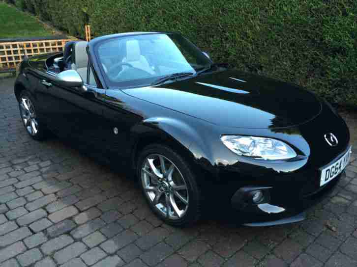 2014 64 REG MAZDA MX-5 1.8 SPORT VENTURE COUPE WITH SAT NAV & GREY LEATHER