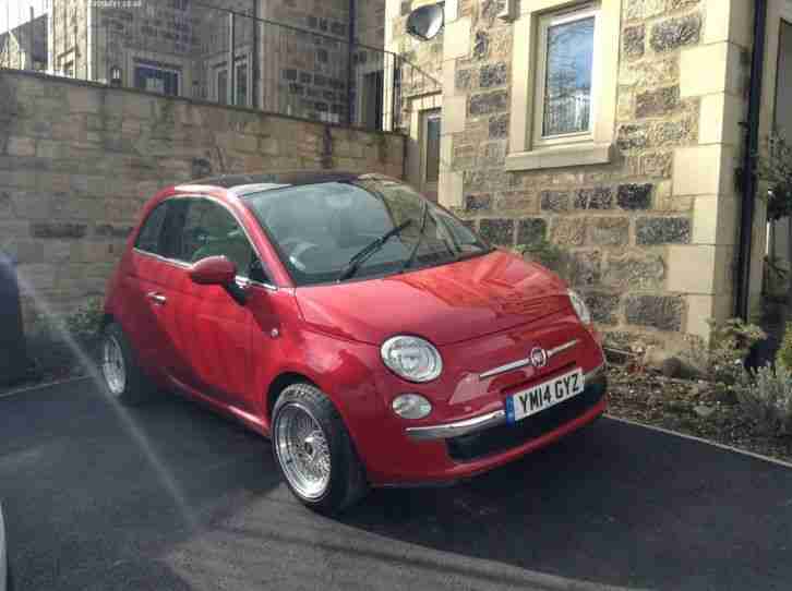 2014 FIAT 500 LOUNGE S A RED, Rare Glass Panoramic Roof,BBS Alloys