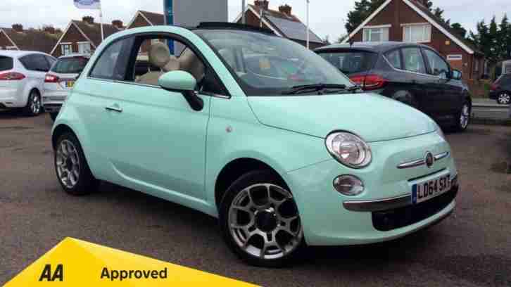 2014 Fiat 500 1.2 Lounge 2dr Dualogic (Start Automatic Petrol Convertible