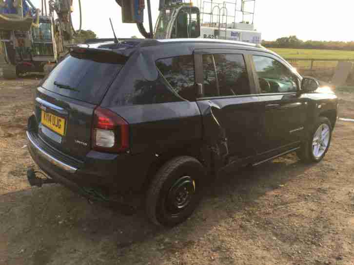 2014 JEEP COMPASS LIMITED CRD GREY 4x4 Cat D Only 8000 Miles Salvage Damaged