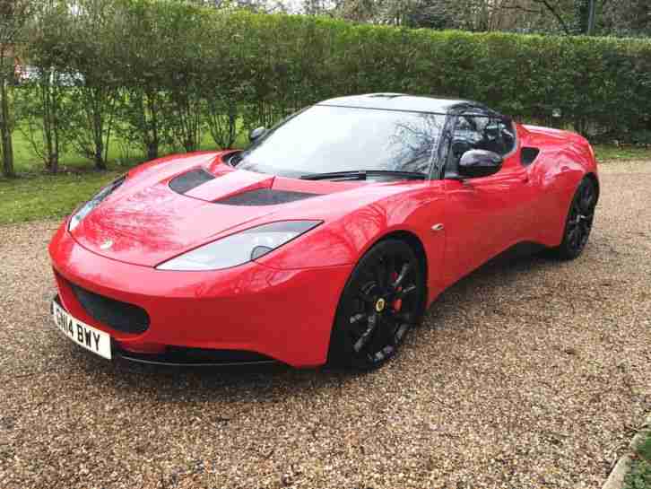 2014 LOTUS EVORA S 3.5 IPS SPORTS RACER IN RED WITH BLACK 8500 MILES FLSH