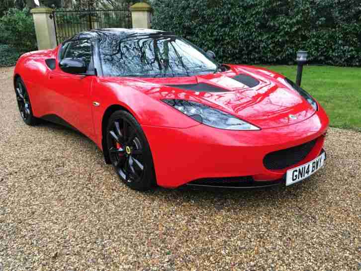 2014 LOTUS EVORA S 3.5 IPS SPORTS RACER IN RED WITH BLACK 8500 MILES FLSH