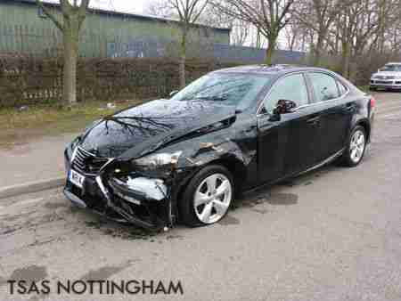 2014 Lexus IS 300h 2.5 SE E- CVT 181 Hybrid Black Damaged Salvage
