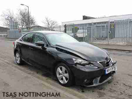 2014 Lexus IS 300h 2.5 SE E- CVT 181 Hybrid Black Damaged Salvage