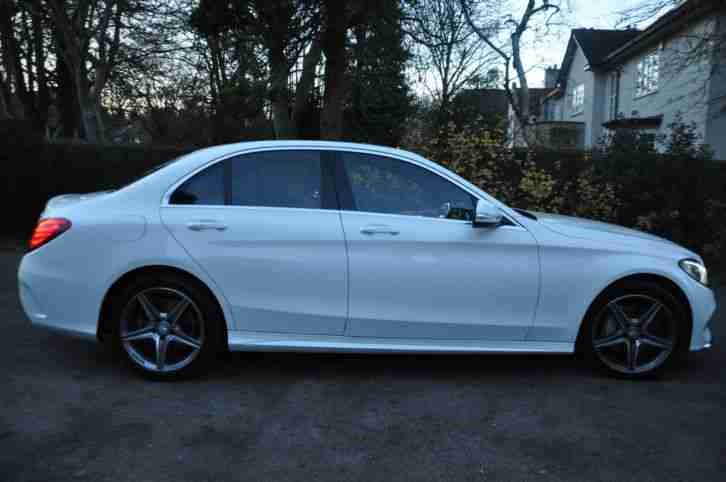 2014 MERCEDES C220 CDI AMG LINE BLUETEC 7G AUTO DIESEL WHITE 4DR SALOON C CLASS