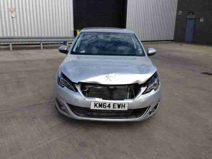 2014 PEUGEOT 308 ALLURE E-HDI SILVER DAMAGED SALVAGE WILL BUY PARTS TO REPAIR
