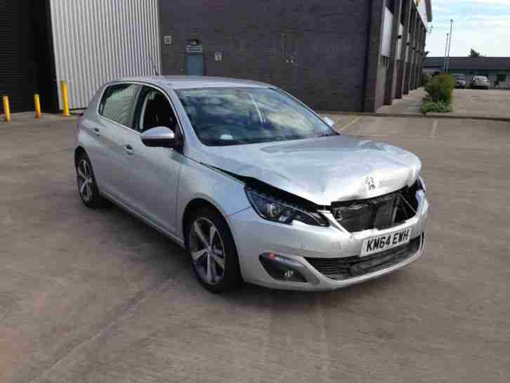 2014 PEUGEOT 308 ALLURE E HDI SILVER DAMAGED SALVAGE WILL BUY PARTS TO REPAIR
