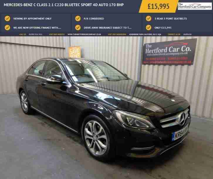 2015 64 MERCEDES-BENZ C CLASS 2.1 C220 BLUETEC SPORT 4D AUTO 170 BHP DIESEL