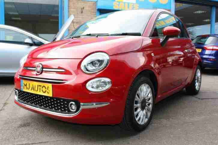 2015 65 FIAT 500 1.2 LOUNGE 69 BHP PASODOBLE RED 1 OWNER VERY LOW MILES