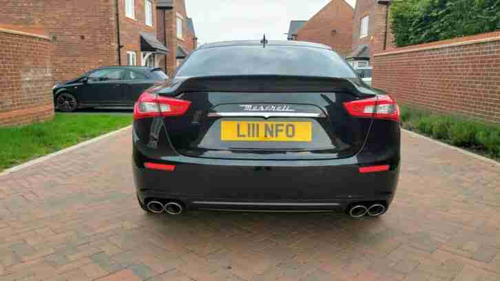 2015 65 Plate Maserati Ghibli 3.0d 275bhp Metallic black. Carbon fibre low miles