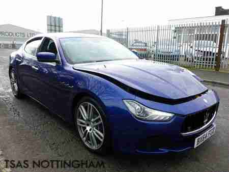 2015 Maserati Ghibli 3.0 TD Diesel 275 Auto Blue Damaged Salvage