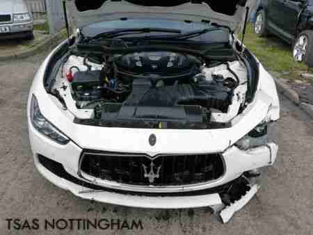 2015 Maserati Ghibli DV6 3.0 TD 275 Auto White Damaged Salvage CAT D