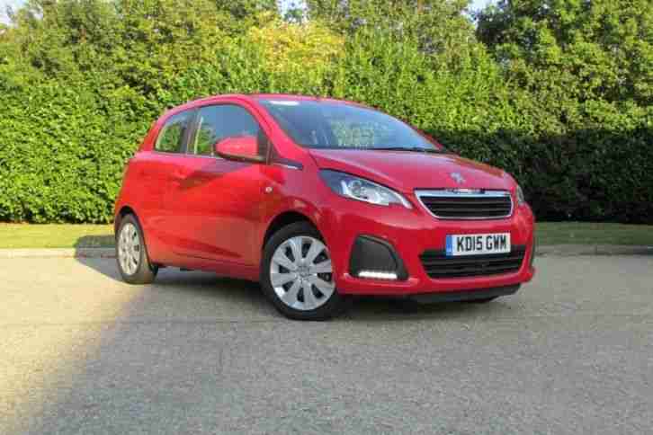 2015 PEUGEOT 108 ACTIVE TOP RED MANUAL PETROL PRE-REGISTERED LESS THAN 100 MILES