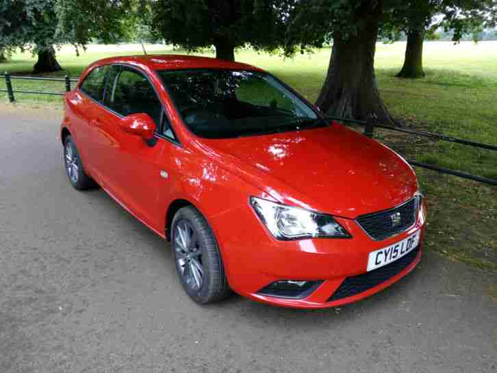 2015 SEAT IBIZA I TECH TSI RED, JUST 2600 MILES, VERY CLEAN INSIDE AND OUT