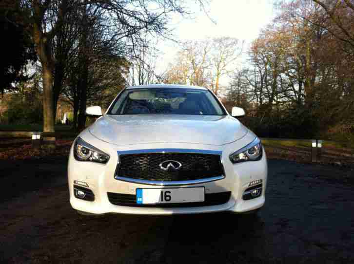 2016 16 INFINITI Q50 PREMIUM D AUTO,METALLIC WHITE,GRAPHITE LEATHER,SAT NAV