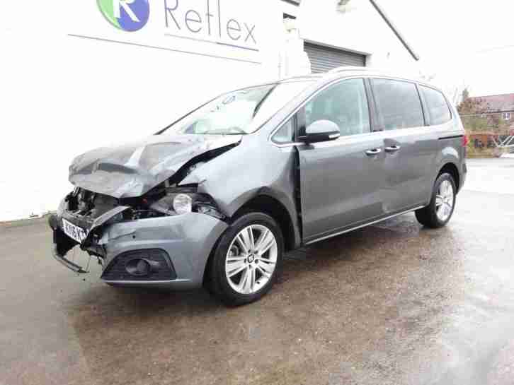 2016 16 REG SEAT ALHAMBRA 2.0TDI DIESEL NEW SHAPE 7 SEATER CAT-D DAMAGED SALVAGE