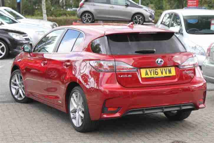 2016 Lexus CT 1.8 Advance PETROL/ELECTRIC red CVT
