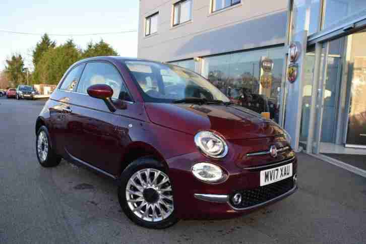 2017 Fiat 500 1.2 Lounge (s s) 3dr Petrol red Manual