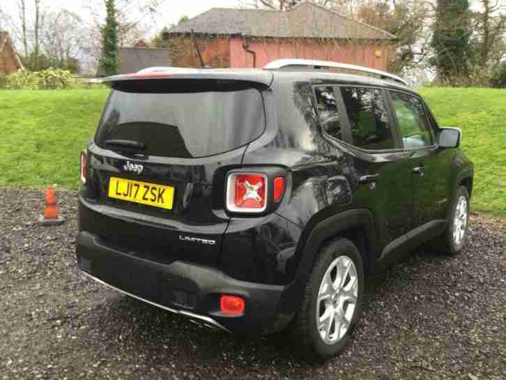 2017 Jeep Renegade 1.4T MultiAirII Limited (s/s) 5dr Petrol black Manual
