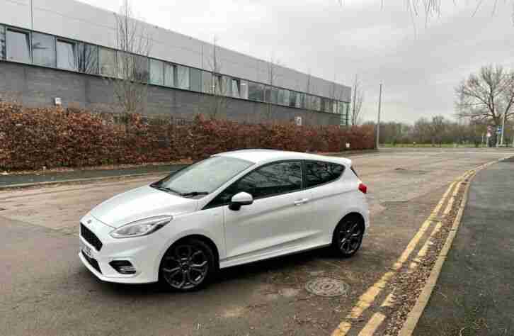 2017 FORD FIESTA 1.0 ST LINE ECOBOOST 3 DOOR WHITE PETROL 125 BHP HIGH SPEC