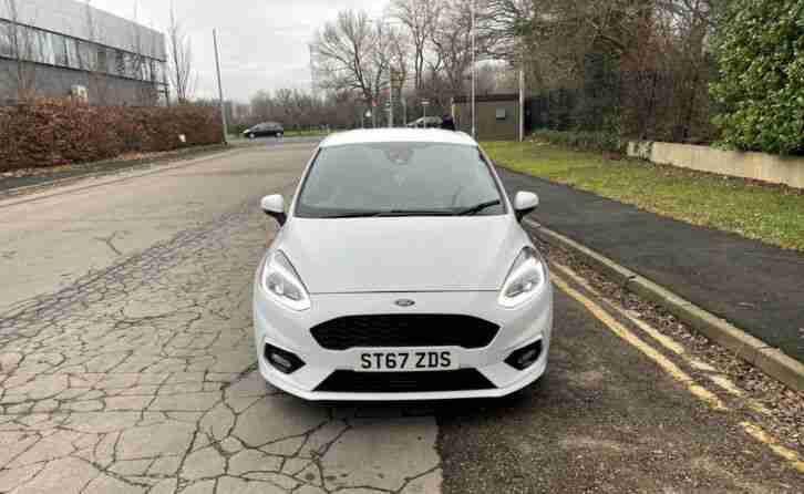 2017 FORD FIESTA 1.0 ST LINE ECOBOOST 3 DOOR WHITE PETROL 125 BHP HIGH SPEC