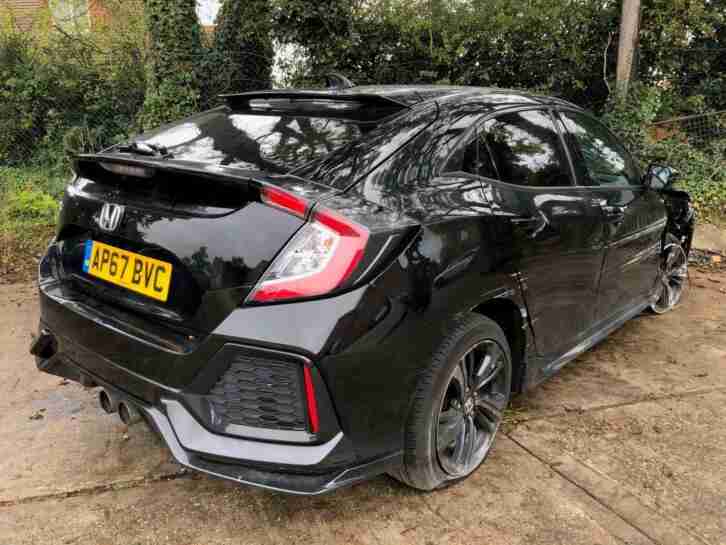 2018 67 REG HONDA CIVIC 1.5 VTEC SPORTS NEWSHAPE DAMAGED REPAIRABLE SALVAGE