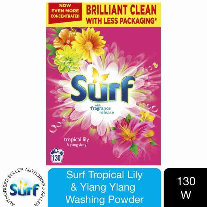 130 Washes Surf ConcentratedTropical Lily & Ylang Ylang Laundry Powder 6.5kg