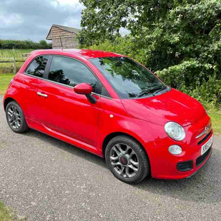 500 Sports 2013 Red Hatchback Petrol