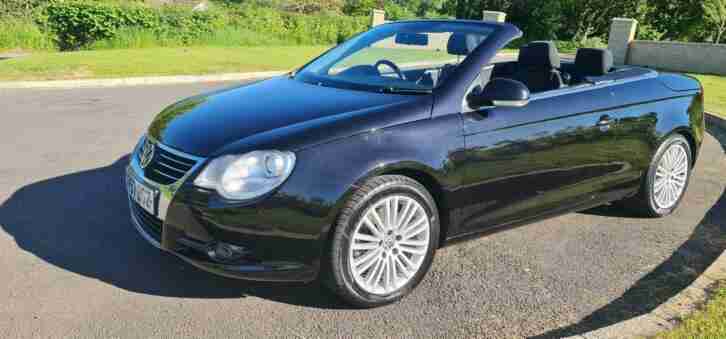 2007 57 VOLKSWAGEN EOS 2.0TDI 140 SPORT 2DR HARD TOP CONVERTIBLE CABRIOLET BLACK