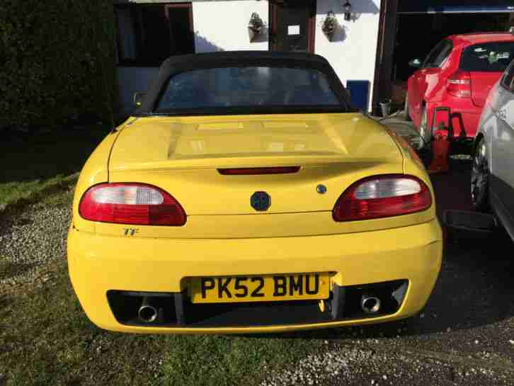 52 MG TF 1.8 Manual Petrol Convertible 2 Seater Yellow 48426 Miles