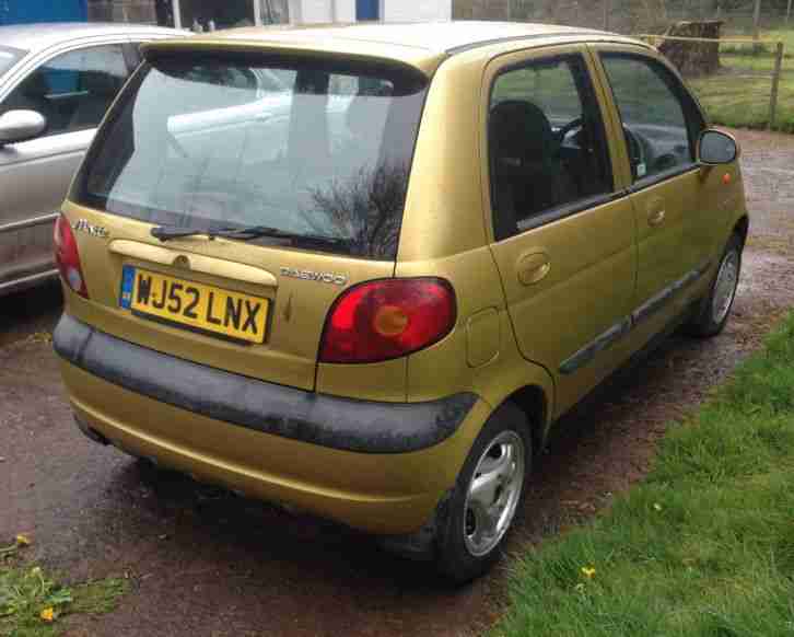 52 plate daewoo matiz se with 12 mths mot
