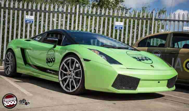 54 LAMBORGHINI GALLARDO BLACK / GREEN MANUAL CARBON EXTRA'S 20' WHEEL UPGRADE