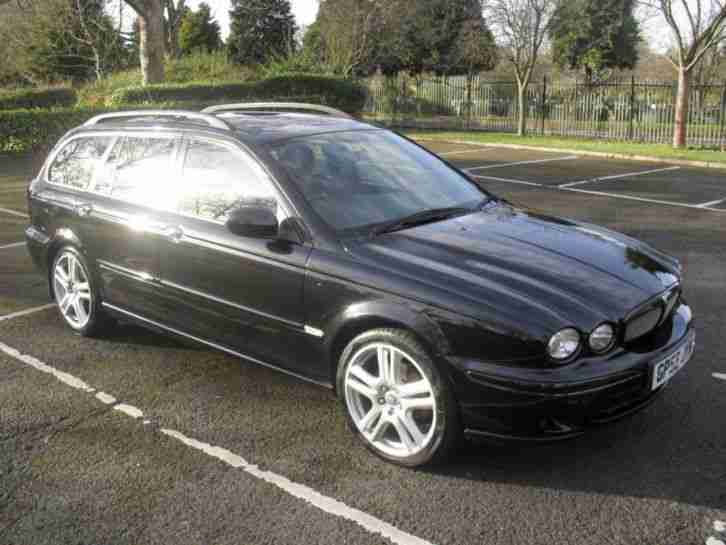 55 JAGUAR X-TYPE SPORT D BLACK. F.S.H. HANDS FREE. HALF LEATHER