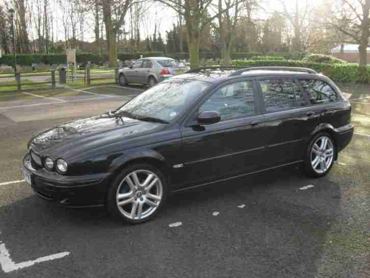 55 JAGUAR X-TYPE SPORT D BLACK. F.S.H. HANDS FREE. HALF LEATHER